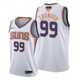 Nike Phoenix Suns #99 Jae Crowder Mens 2021 NBA Finals Bound Swingman Association Edition Jersey White Mens