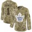 Adidas Toronto Maple Leafs #1 Johnny Bower Camo Authentic Stitched NHL Jersey
