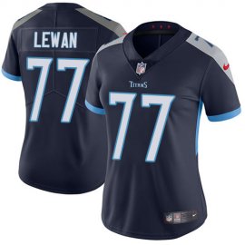 Nike Tennessee Titans #77 Taylor Lewan Navy Blue Team Color Womens Stitched NFL Vapor Untouchable Limited Jersey