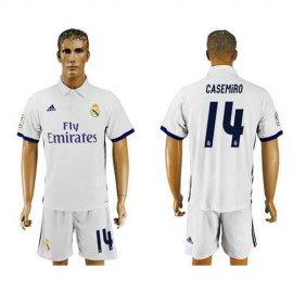 Real Madrid #14 Casemiro White Home Soccer Club Jersey