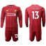 Liverpool #13 A.Becker Home Long Sleeves Soccer Club Jersey