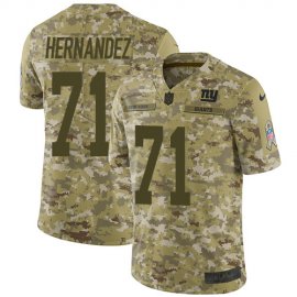 Nike New York Giants #71 Will Hernandez Camo Mens Stitched NFL Limited 2018 Salute To Service Jersey