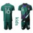 France #16 Mandanda Green Goalkeeper Kid Soccer Country Jersey
