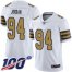 Nike New Orleans Saints #94 Cameron Jordan White Mens Stitched NFL Limited Rush 100th Season Jersey
