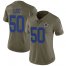 Nike Dallas Cowboys #50 Sean Lee Olive Womens Stitched NFL Limited 2017 Salute to Service Jersey