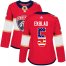 Adidas Florida Panthers #5 Aaron Ekblad Red Home Authentic USA Flag Womens Stitched NHL Jersey