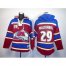 Colorado Avalanche #29 Nathan MacKinnon Red Sawyer Hooded Sweatshirt Stitched NHL Jersey