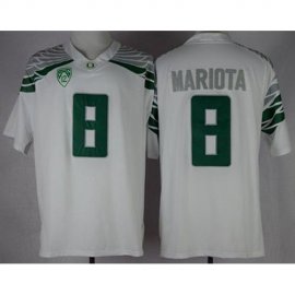 Oregon Ducks #8 Marcus Mariota White Mach Speed Limited Stitched NCAA Jersey