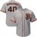 San Francisco Giants #40 Madison Bumgarner Grey Road 2 Cool Base Stitched Youth MLB Jersey