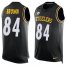Nike Pittsburgh Steelers #84 Antonio Brown Black Team Color Mens Stitched NFL Limited Tank Top Jersey