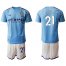 Manchester City #21 Silva Home Soccer Club Jersey
