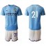 Manchester City #21 Silva Home Soccer Club Jersey