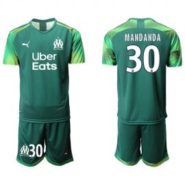 Marseille #30 Mandanda Army Green Goalkeeper Soccer Club Jersey