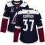 Adidas Colorado Avalanche #37 J.T. Compher Navy Womens 2022 Stanley Cup Champions Alternate Authentic Stitched NHL Jersey Womens