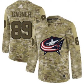 Adidas Columbus Blue Jackets #89 Sam Gagner Camo Authentic Stitched NHL Jersey