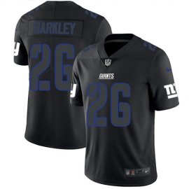 Nike New York Giants #26 Saquon Barkley Black Mens Stitched NFL Limited Rush Impact Jersey