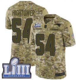 Nike New England Patriots #54 Donta Hightower Camo Super Bowl LIII Bound Mens Stitched NFL Limited 2018 Salute To Service Jersey