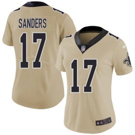 Nike New Orleans Saints #17 Emmanuel Sanders Gold Womens Stitched NFL Limited Inverted Legend Jersey