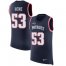 Nike New England Patriots #53 Josh Uche Navy Blue Team Color Mens Stitched NFL Limited Rush Tank Top Jersey