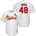 St.Louis Cardinals #48 Harrison Bader White Cool Base Stitched Youth MLB Jersey