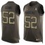 Nike Baltimore Ravens #52 Ray Lewis Green Mens Stitched NFL Limited Salute To Service Tank Top Jersey