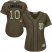 San Francisco Giants #10 Evan Longoria Green Salute to Service Womens Stitched MLB Jersey
