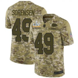 Nike Kansas City Chiefs #49 Daniel Sorensen Camo Youth Super Bowl LV Bound Stitched NFL Limited 2018 Salute To Service Jersey
