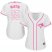 Toronto Blue Jays #55 Russell Martin White/Pink Fashion Womens Stitched MLB Jersey