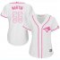 Toronto Blue Jays #55 Russell Martin White/Pink Fashion Womens Stitched MLB Jersey