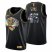 New York New York Knicks #45 Jericho Sims Mens Golden Edition Diamond Logo 2021/22 Swingman Jersey – Black Mens