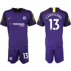 Chelsea #13 Caballero Purple Goalkeeper Soccer Club Jersey