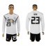 Germany #23 Sane White Home Long Sleeves Soccer Country Jersey