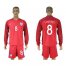 England #8 Lampard Away Long Sleeves Soccer Country Jersey