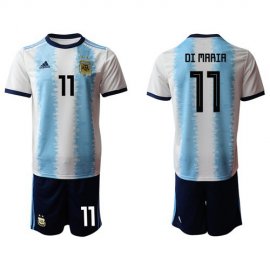 Argentina #11 Di Maria Home Soccer Country Jersey