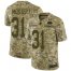 Nike San Francisco 49ers #31 Raheem Mostert Camo Youth Stitched NFL Limited 2018 Salute To Service Jersey