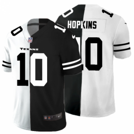 Houston Texans #10 DeAndre Hopkins Mens Black V White Peace Split Nike Vapor Untouchable Limited NFL Jersey