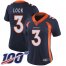 Nike Denver Broncos #3 Drew Lock Navy Blue Alternate Womens Stitched NFL 100th Season Vapor Limited Jersey