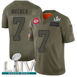 Nike Kansas City Chiefs #7 Harrison Butker Camo Super Bowl LIV 2020 Mens Stitched NFL Limited 2019 Salute To Service Jersey
