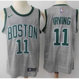 Nike Boston Celtics #11 Kyrie Irving Gray NBA Swingman City Edition Jersey