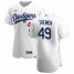 Los Angeles Dodgers #49 Blake Treinen Mens Nike White Home 2020 Authentic Player MLB Jersey