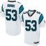 Nike Carolina Panthers #53 Brian Burns White Mens Stitched NFL Elite Jersey