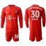 Bayern Munchen #30 Dorsch Home Long Sleeves Soccer Club Jersey
