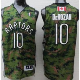Toronto Raptors #10 DeMar DeRozan Special Canadian Forces Fourth Jersey