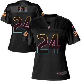 Nike Cincinnati Bengals #24 Vonn Bell Black Womens NFL Fashion Game Jersey