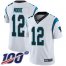 Nike Carolina Panthers #12 DJ Moore White Mens Stitched NFL 100th Season Vapor Limited Jersey