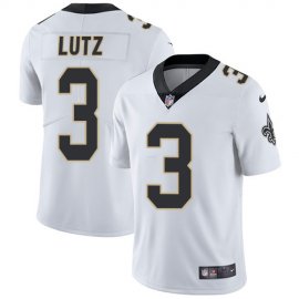 Nike New Orleans Saints #3 Wil Lutz White Mens Stitched NFL Vapor Untouchable Limited Jersey