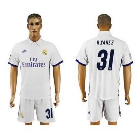 Real Madrid #31 R.Yanez White Home Soccer Club Jersey