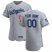 Los Angeles Dodgers Custom Mens Nike Gray Road 2020 World Series Champions Authentic Team MLB Jersey