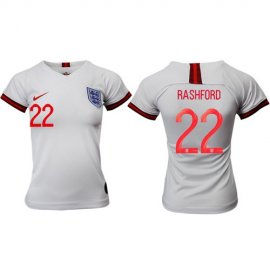 Womens England #22 Rashford Home Soccer Country Jersey