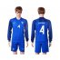 France #4 Varane Home Long Sleeves Soccer Country Jersey
